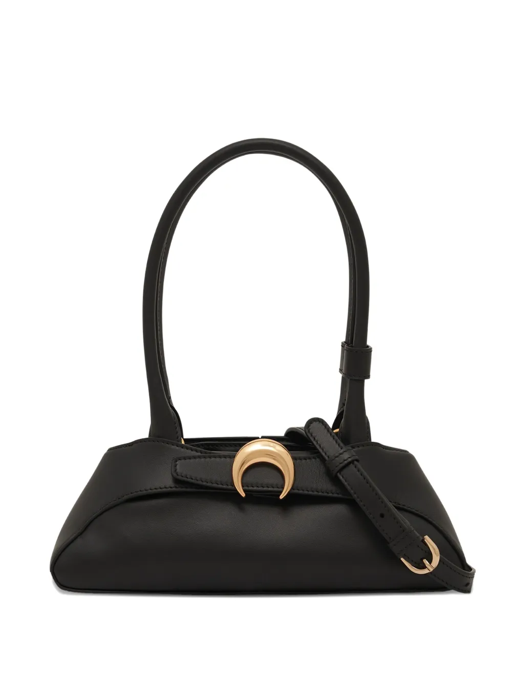 Marine Serre Mini Aurora Smooth-leather Tote Bag In Black