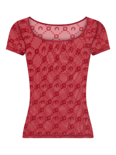 Marine Serre T-Shirt mit Monogramm