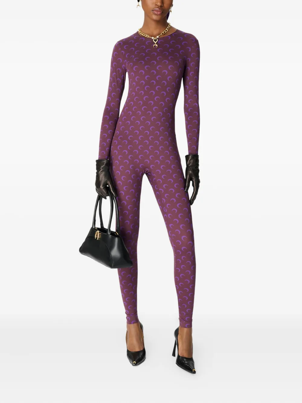 Marine Serre moon-print jersey jumpsuit | Jumpsuits largos | Image 2
