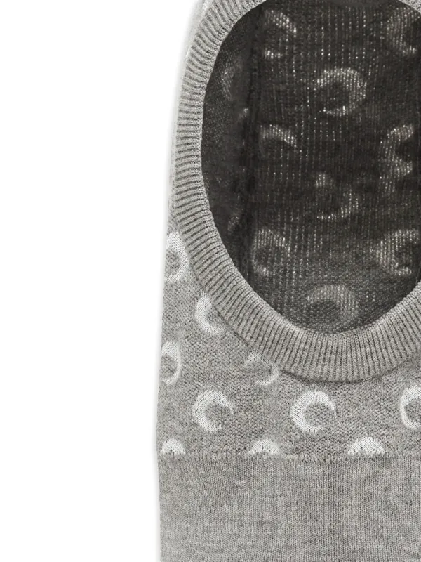 Marine Serre Moon Jacquard Knit Balaclava | Grey | FARFETCH JO