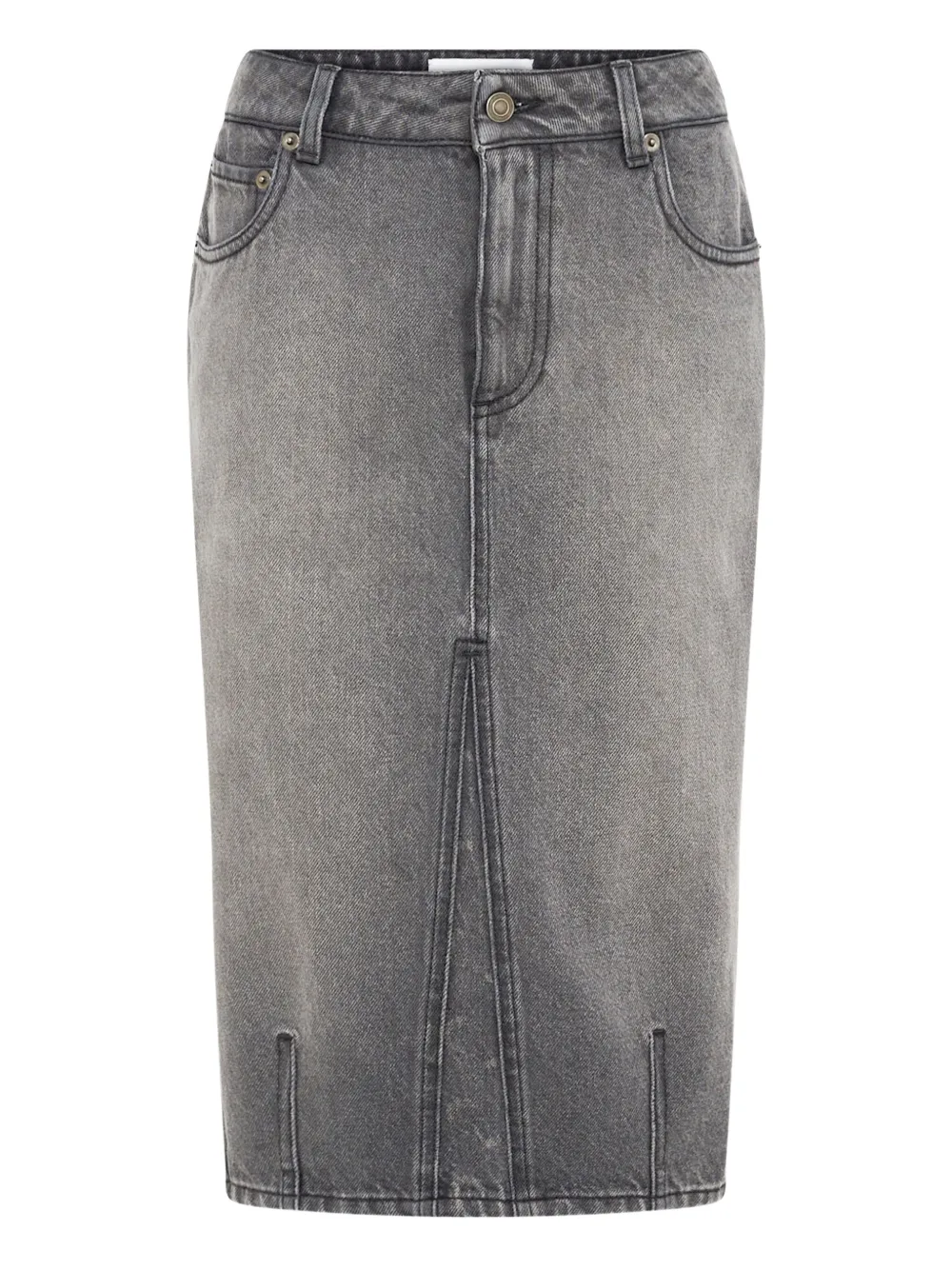 Marine Serre knee-kength midi skirt - Grigio