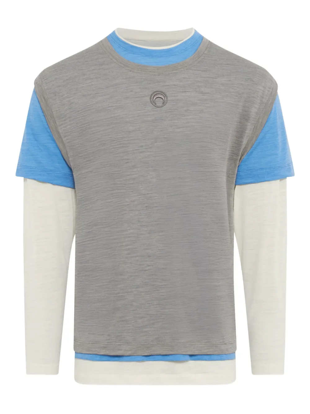 Marine Serre Gelaagd T-shirt Grijs