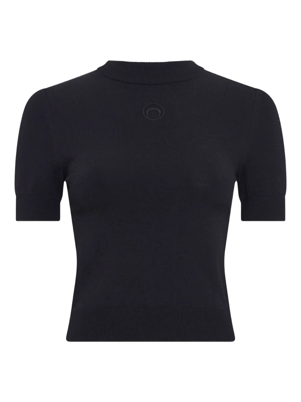 Marine Serre Gebreide top met logo Zwart