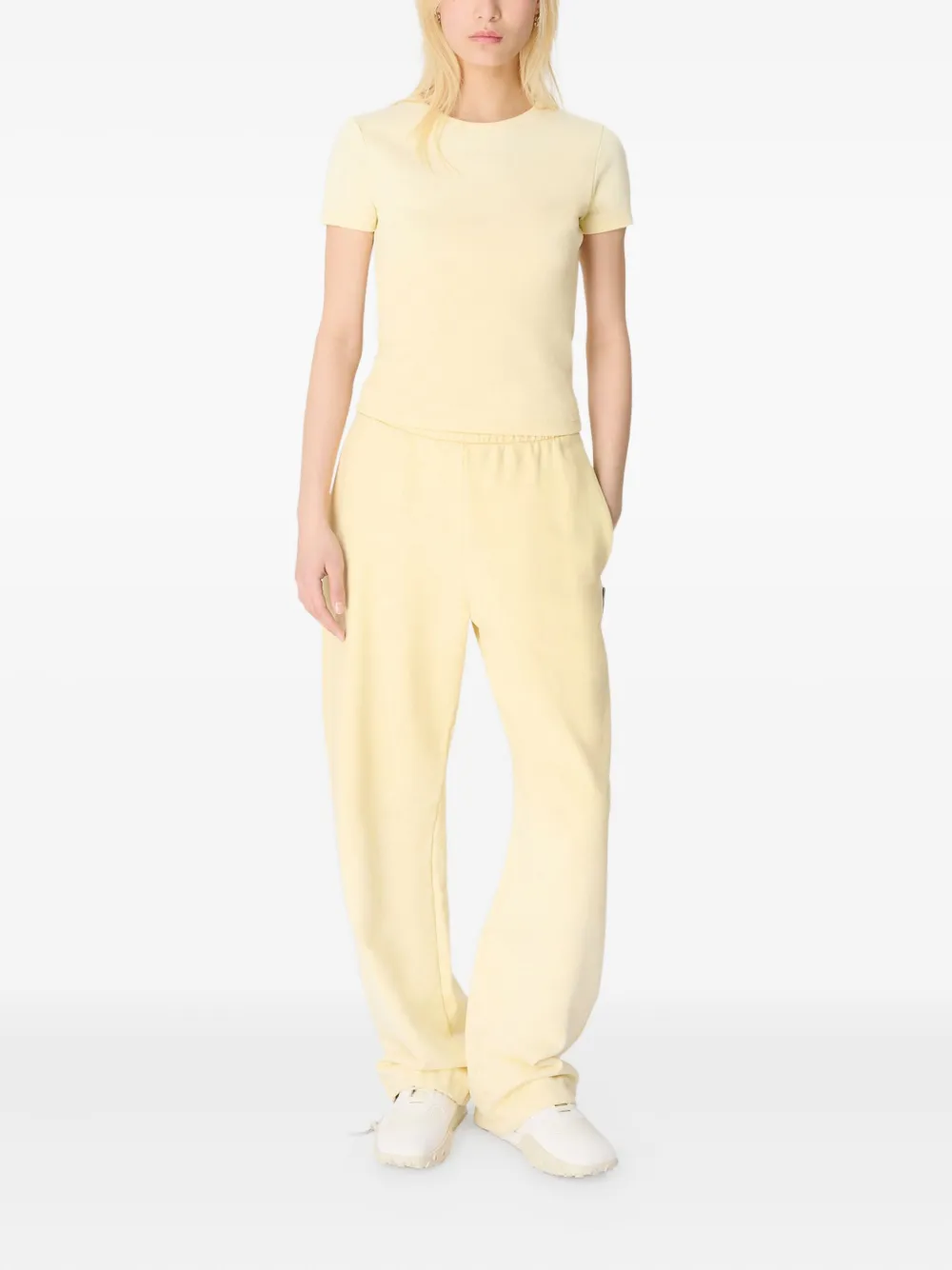 Marine Serre Faded Moon Track Pants In Brown