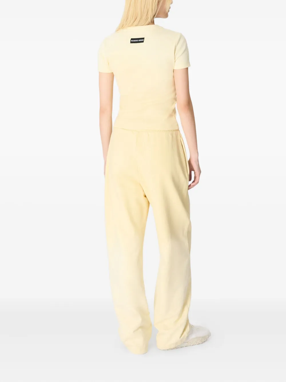 Marine Serre Faded Moon Track Pants In Brown