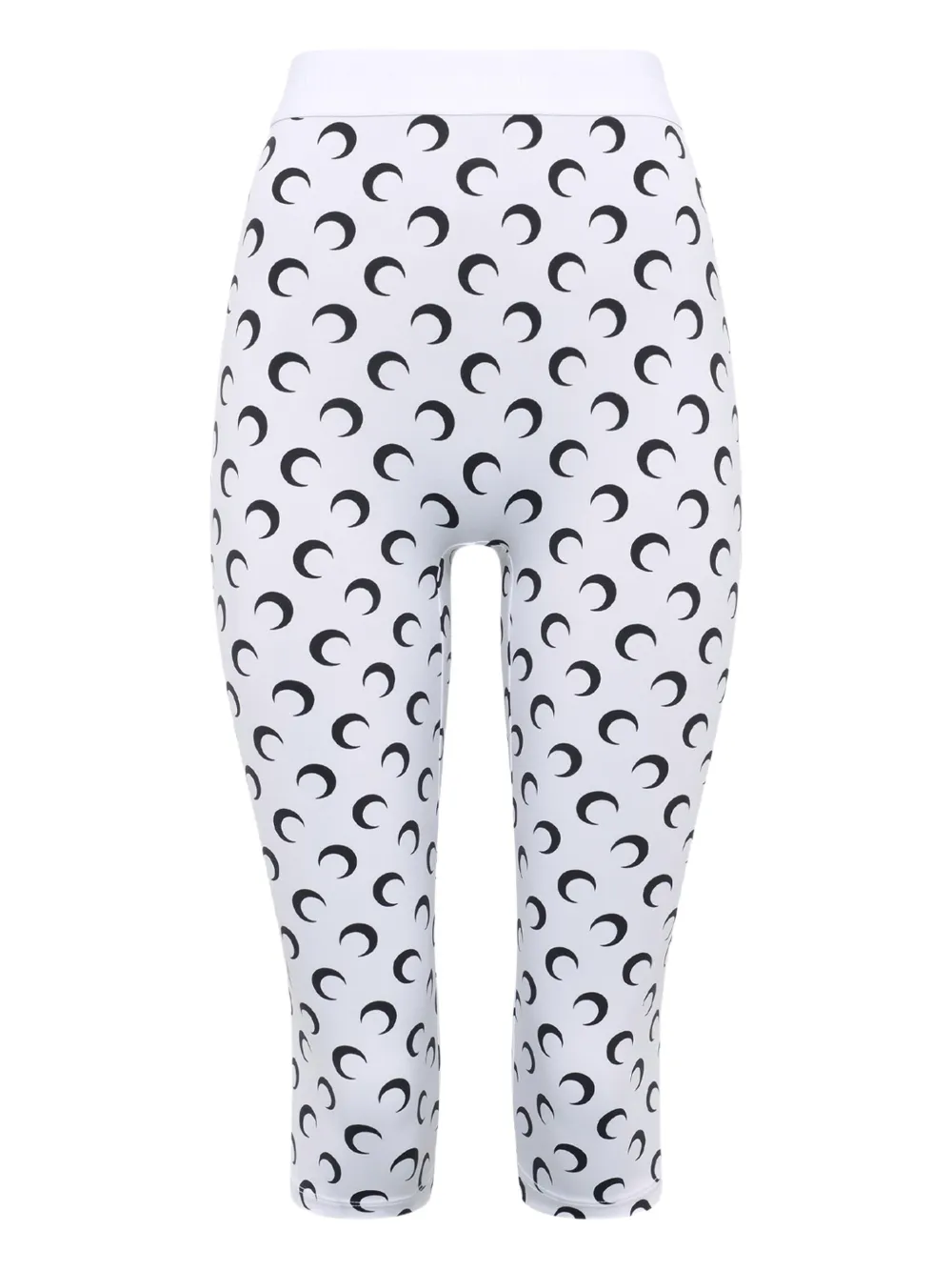 Marine Serre Capri jersey broek met maanprint Wit
