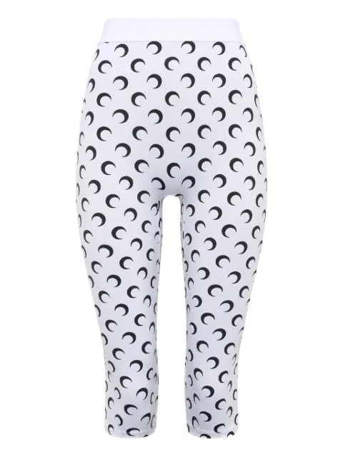Marine Serre Moon-printed capri jersey trousers