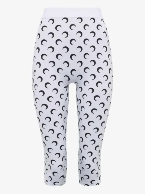 Marine Serre Moon-printed capri jersey trousers