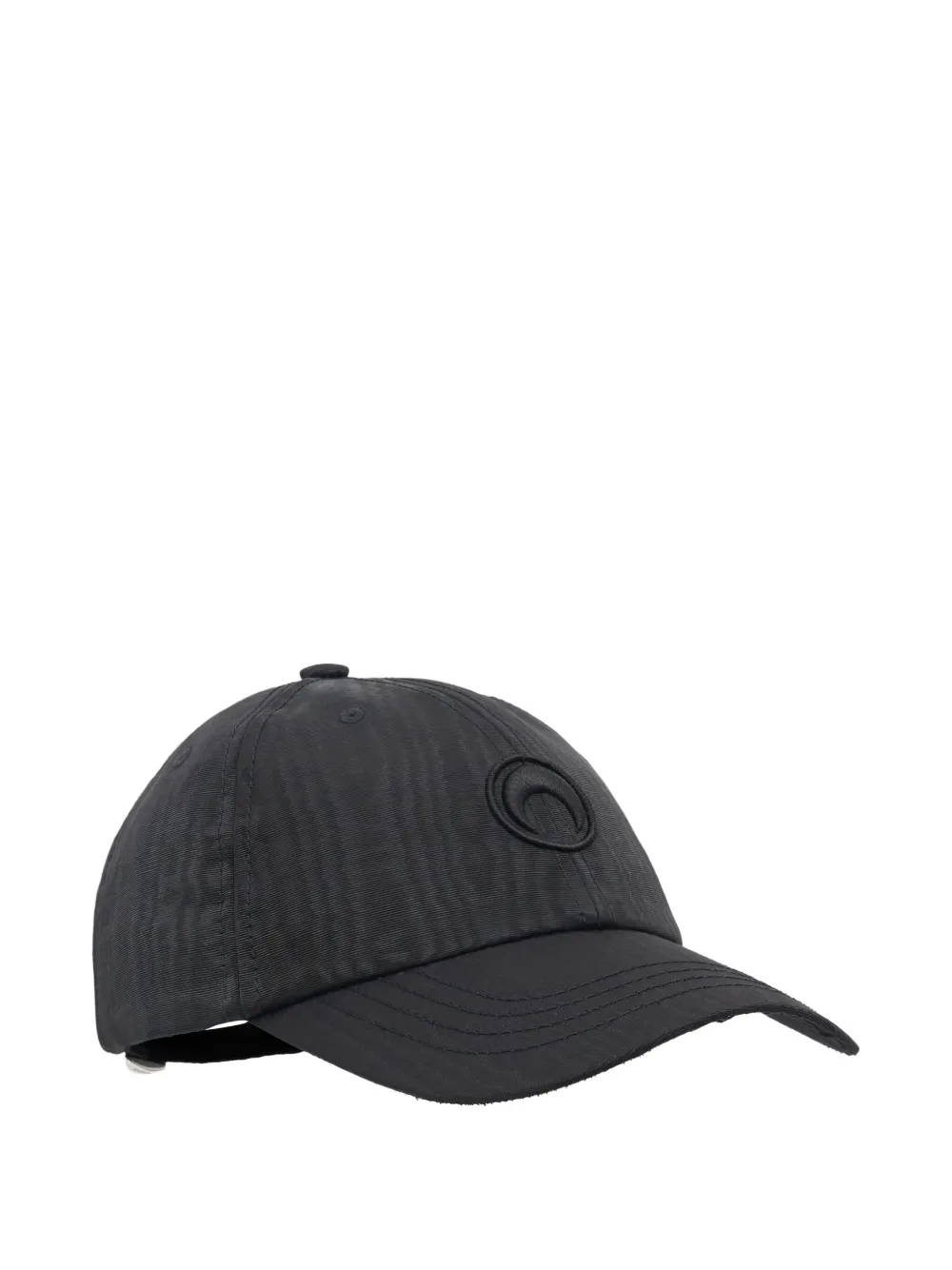 Marine Serre Cappello da baseball con logo in moiré - Nero