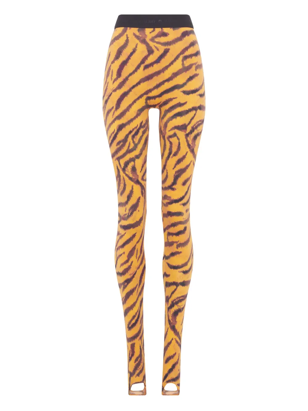 Marine Serre tiger-print leggings - Arancione