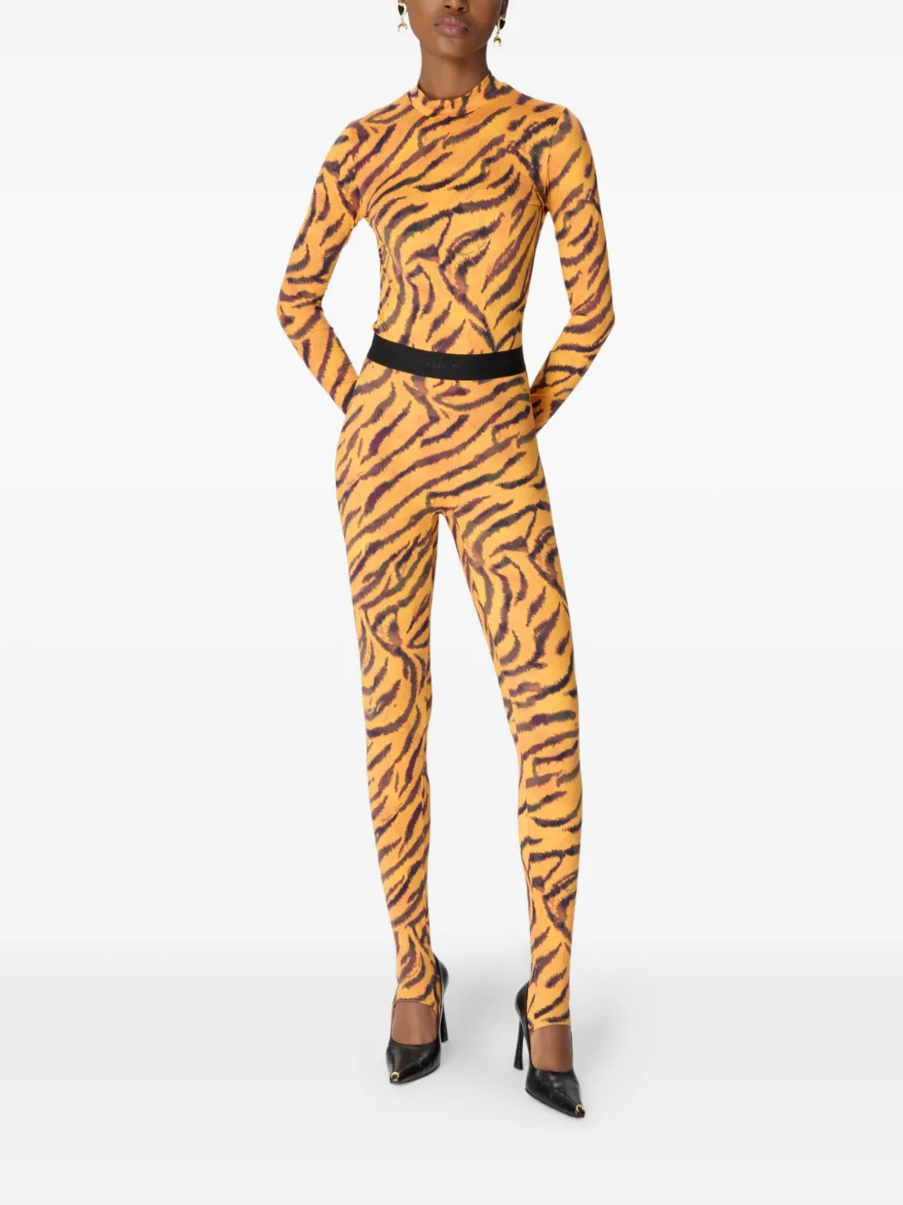 Marine Serre tiger-print turtleneck top | T-Shirts & Jersey Shirts | Image 2