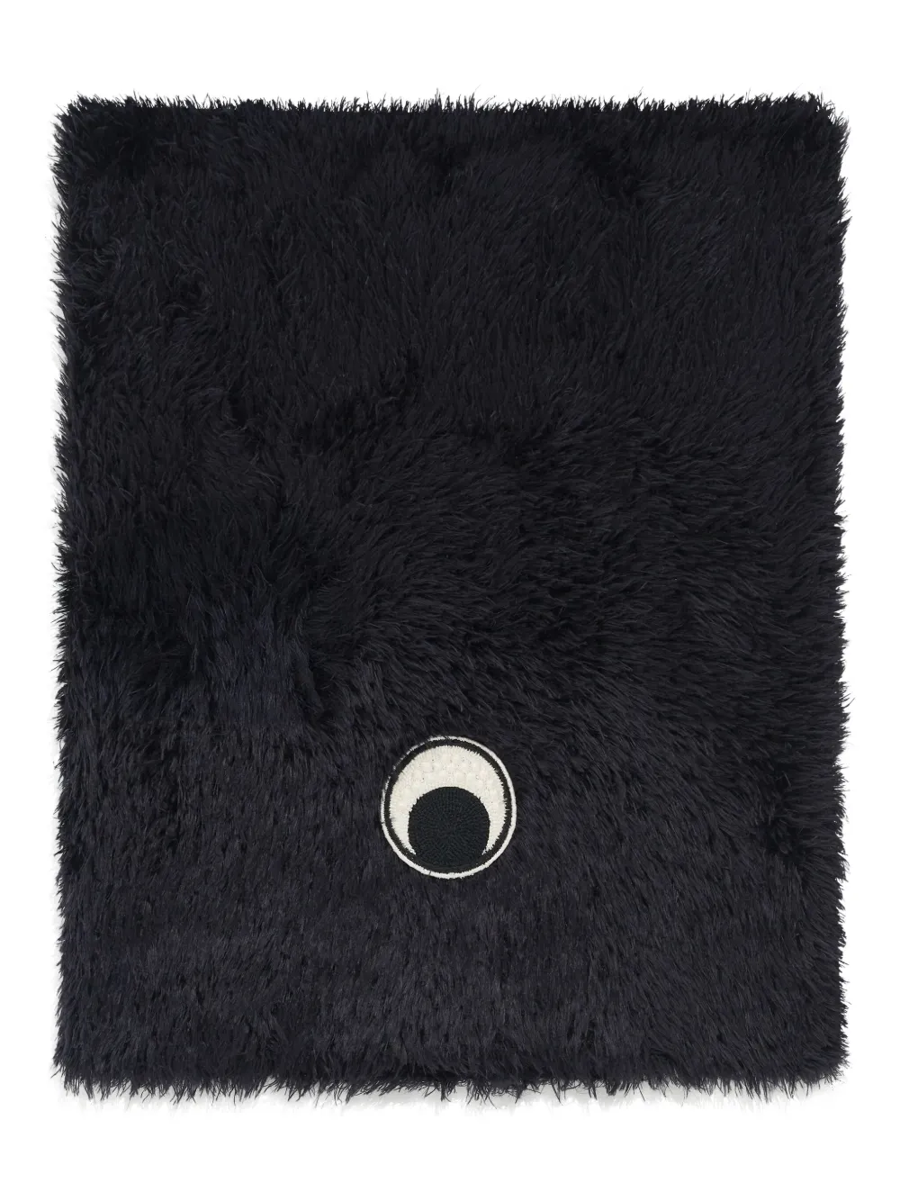 Marine Serre Fluffy-knit Neck Scarf In Black