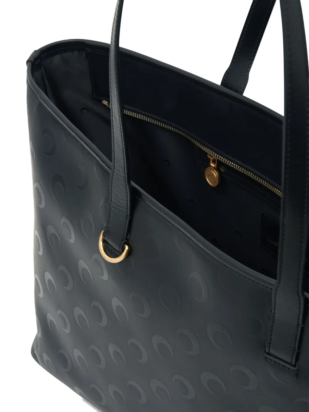Marine Serre Moon canvas shopper Zwart
