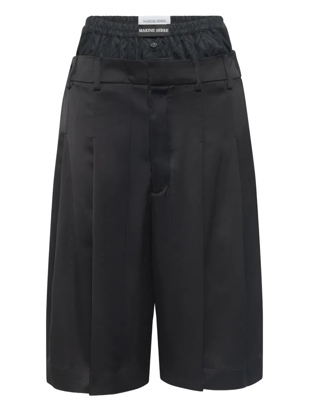 Marine Serre Formele shorts met boxertaille Zwart