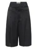 Marine Serre boxer-waist tailored shorts - Black