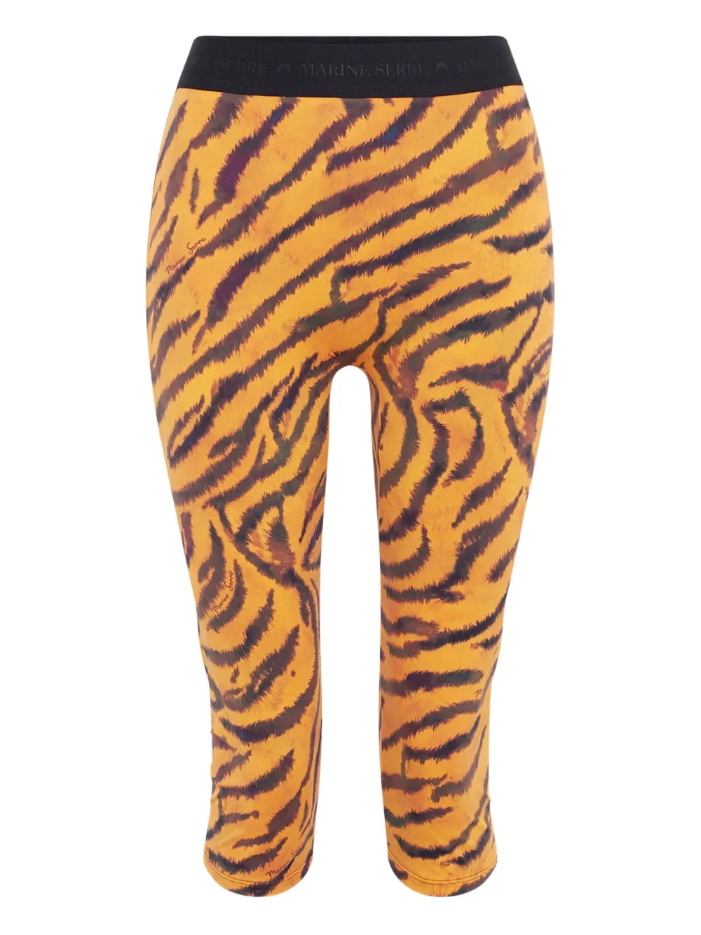 Marine Serre tiger-print trousers - Orange