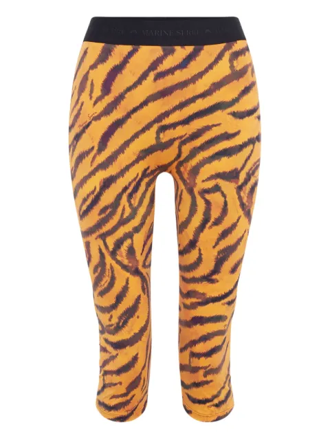 Marine Serre pantalones con tigre estampado