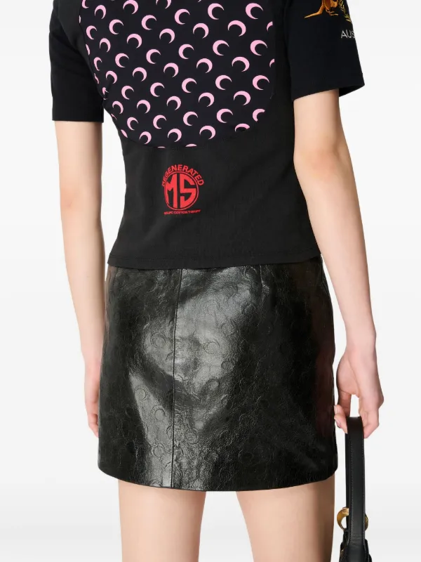 Marine Serre logo-print elephant-graphic T-shirt | Black | FARFETCH