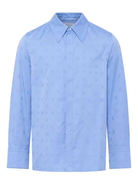 Marine Serre moonogram-jacquard poplin shirt