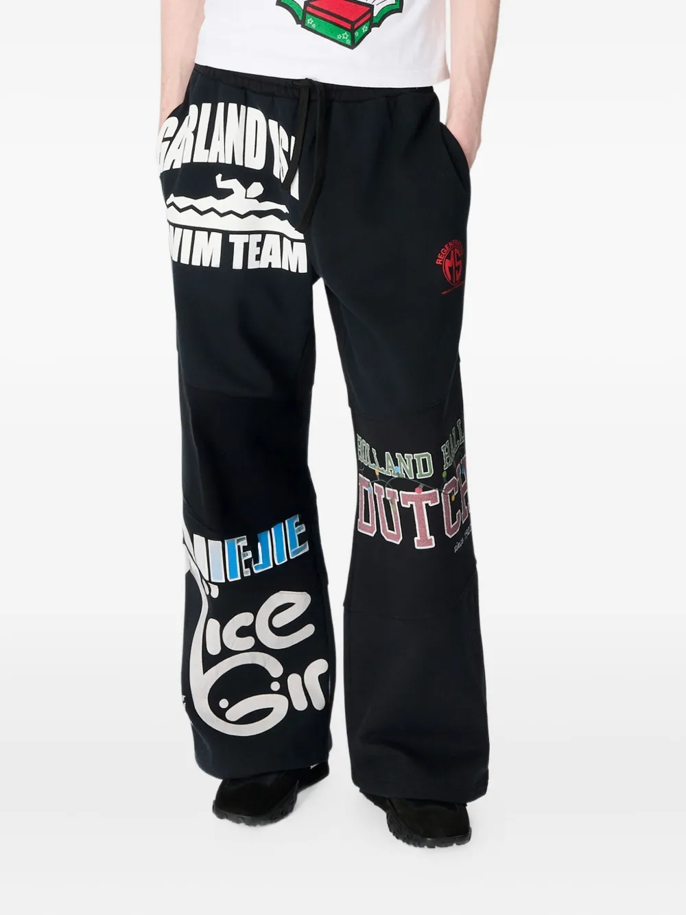 Marine Serre Graphic-print Track Pants In Black