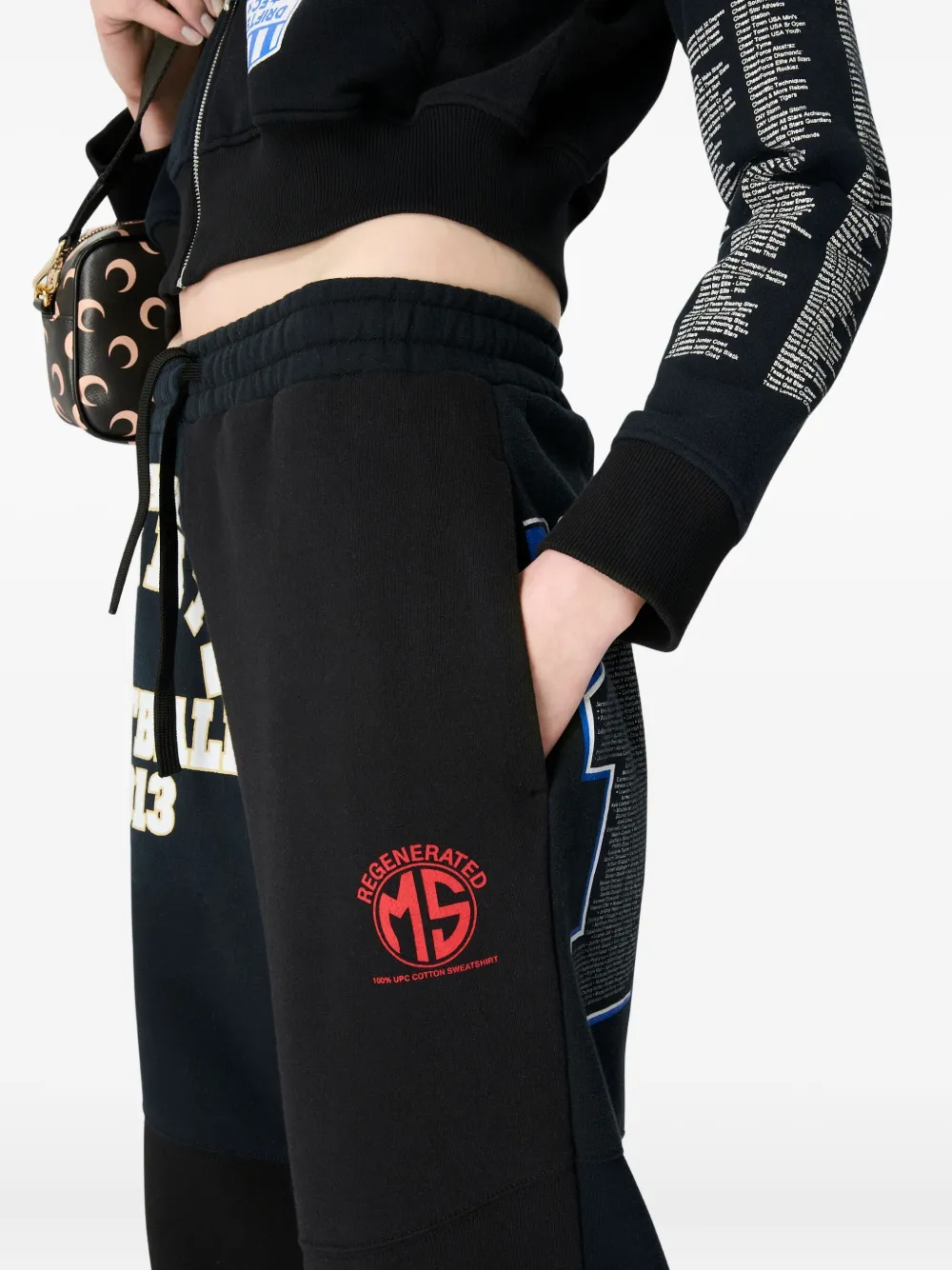 Marine Serre Graphic-print Track Pants In Black