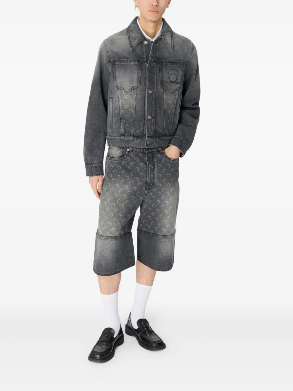 Marine Serre chamarra de mezclilla Moon | Chamarras de mezclilla | Image 2