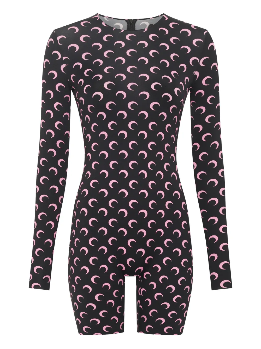 Marine Serre Moon-print jersey playsuit | Black | Image 1