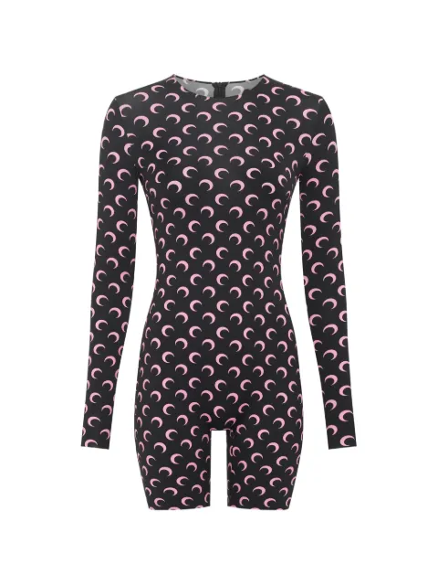 Marine Serre Jersey playsuit met maanprint