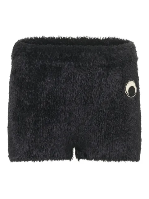 Marine Serre fluffy-knit short shorts