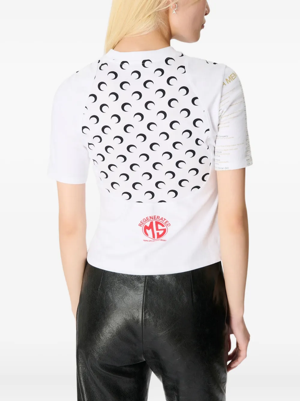Marine Serre Crescent-moon Graphic T-shirt In White