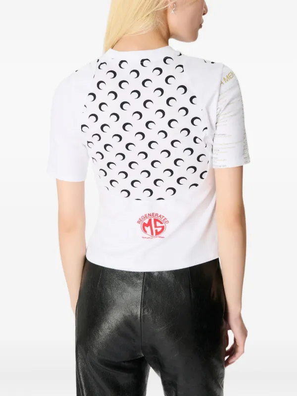 marine serre ムーンプリント tシャツ Marine Serre moon-print T-shirt | White | FARFETCH