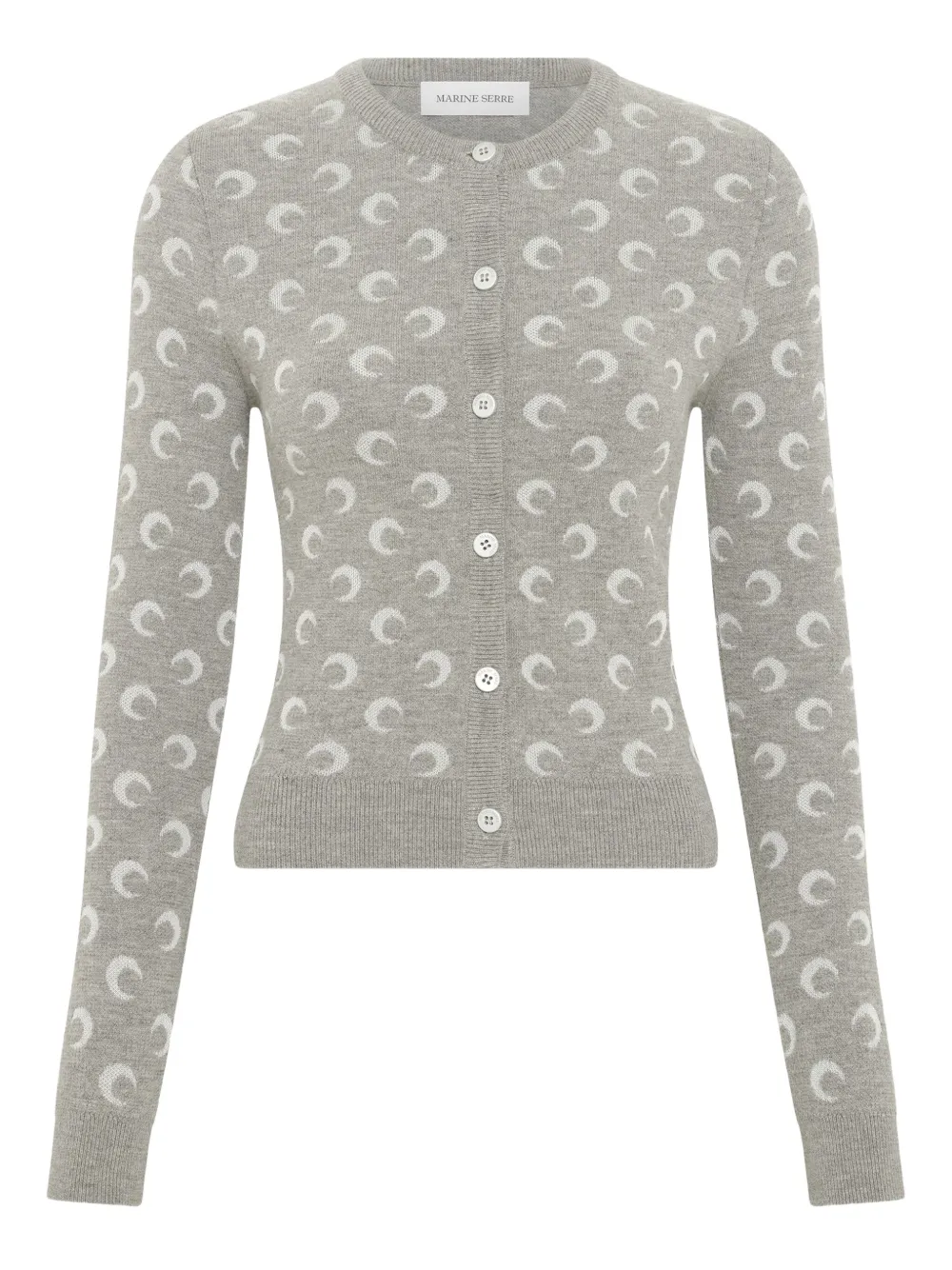 Marine Serre Vest met maan jacquard Grijs