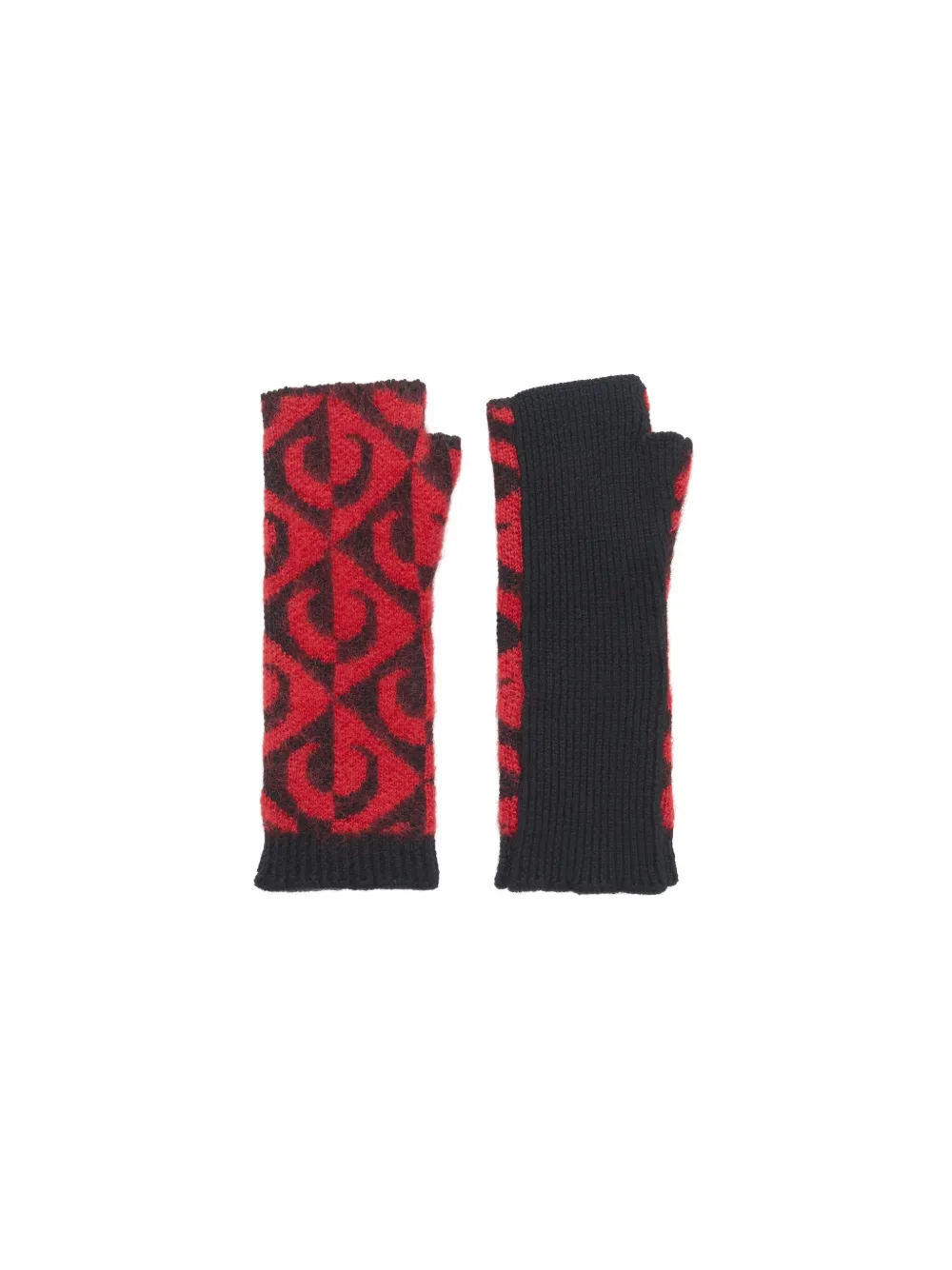 Marine Serre Moon fingerless gloves - Rood