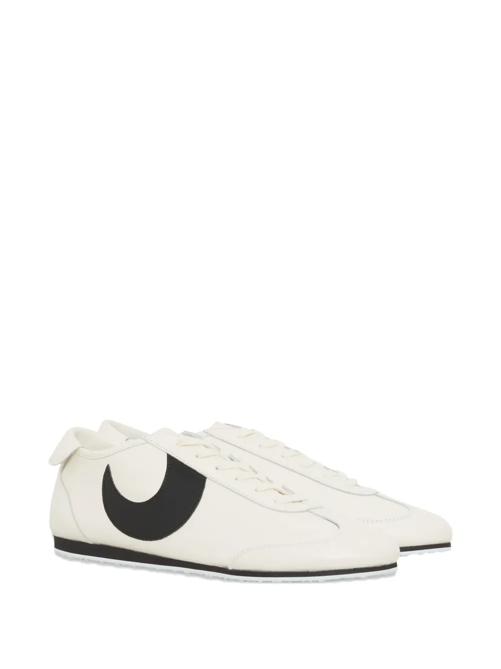 Marine Serre Ms Astra matte leren sneakers Beige