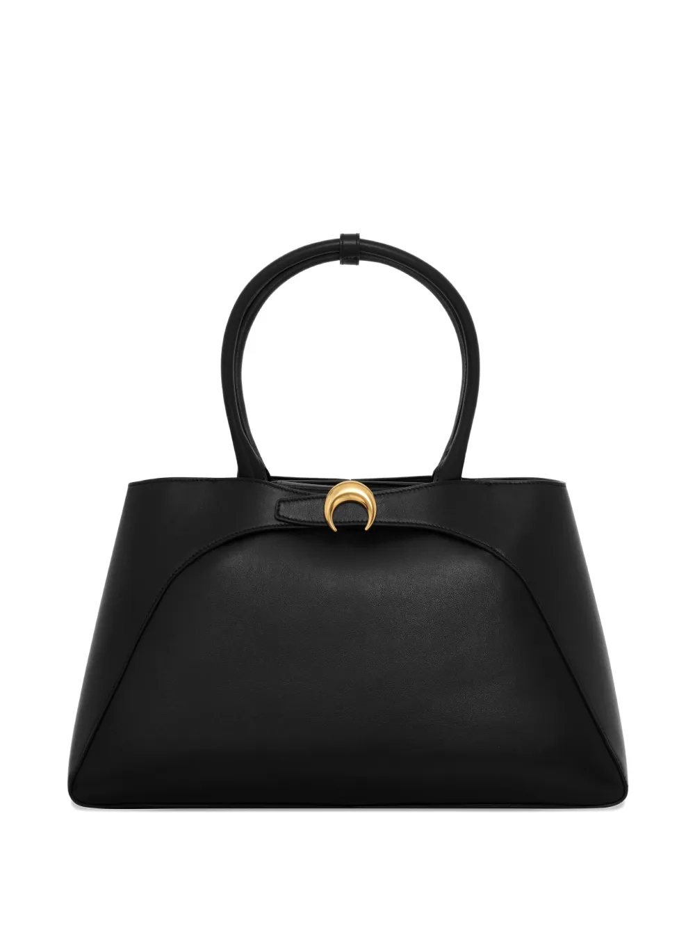 Marine Serre large Aurora smooth-leather tote bag - Nero