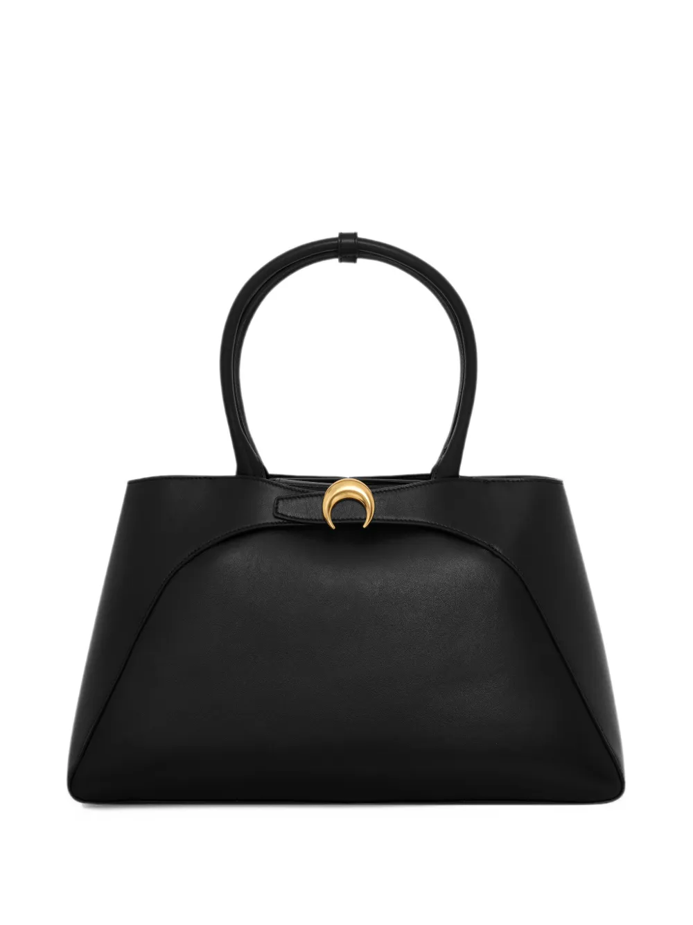 Marine Serre Grote Aurora shopper van glad leer Zwart