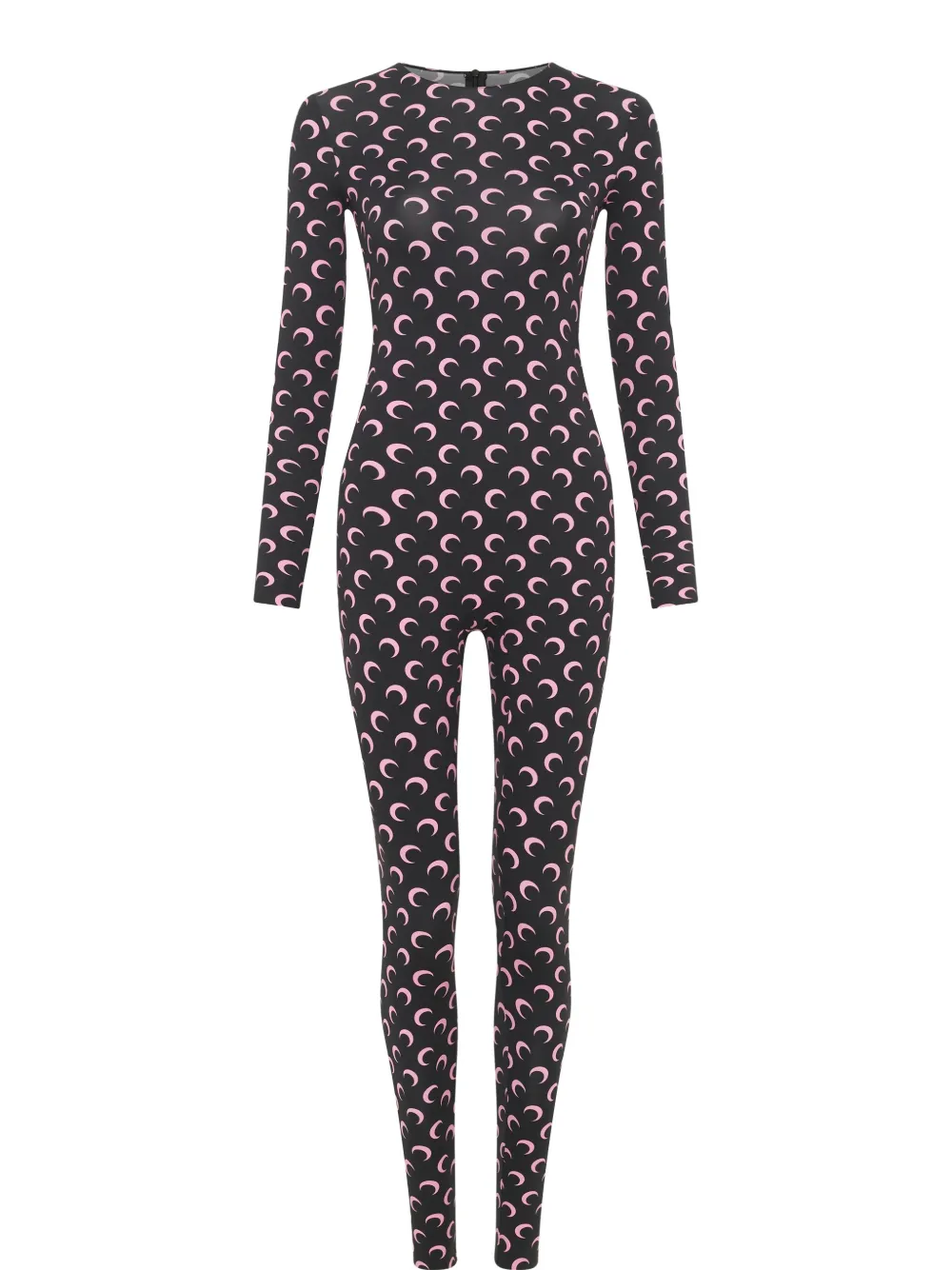 Marine Serre Jumpsuit Mit Mond-print In Black