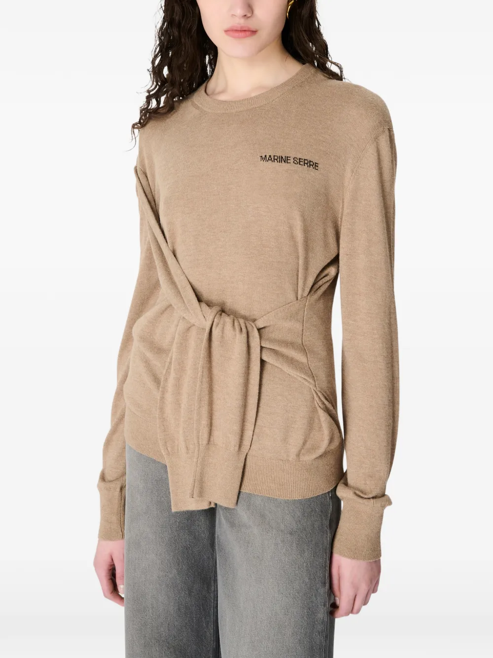 Marine Serre Crew-neck Sweater In Multi