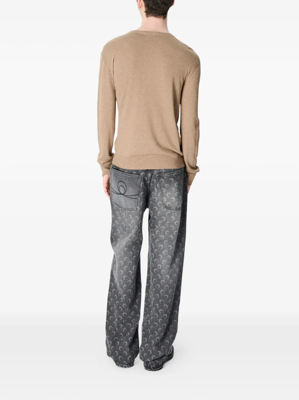 Marine Serre Crew-neck Sweater In Multi