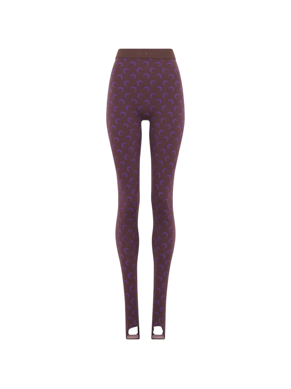 Marine Serre moon-print jersey leggings - Violett
