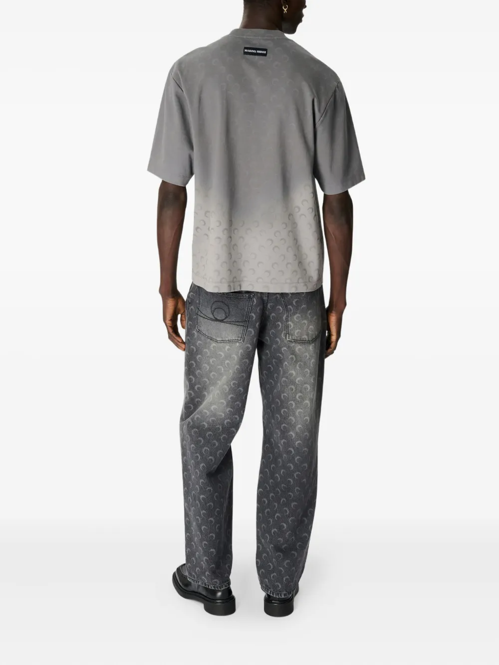Marine Serre Jeans met maanprint Grijs