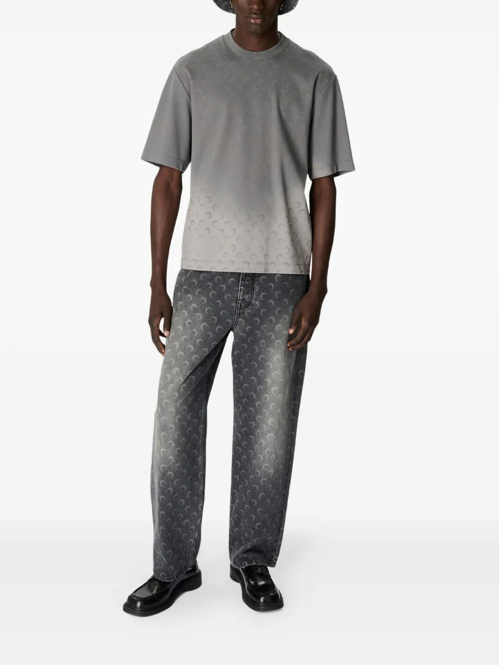 Marine Serre Jeans met maanprint Grijs