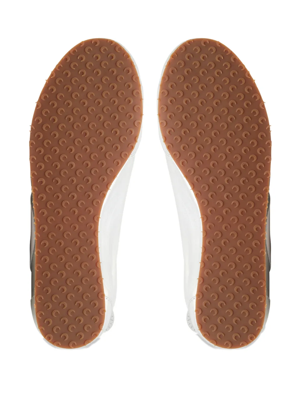 Marine Serre Ms Astra Metallic-effect Leather Sneakers In Metallic