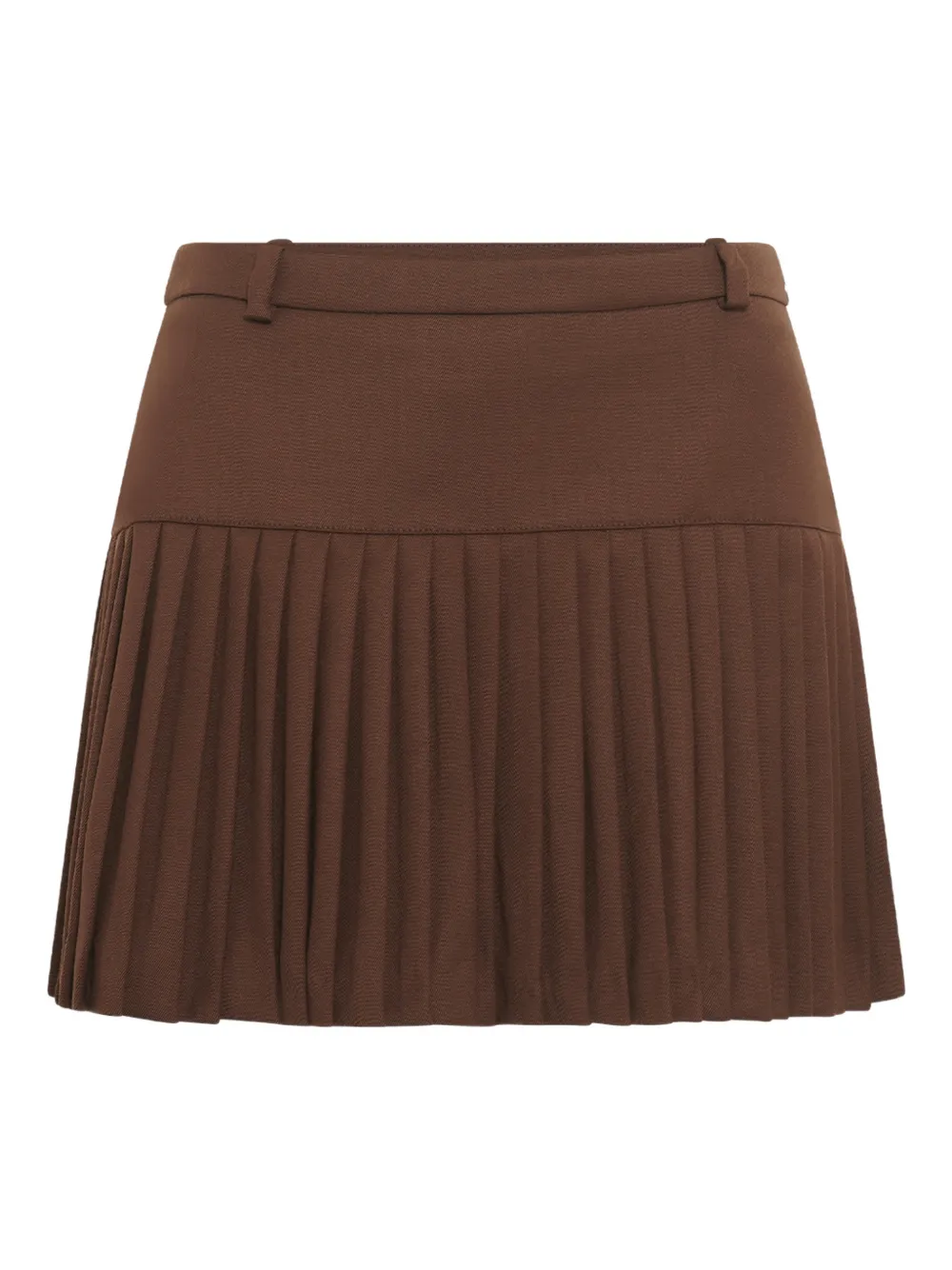 Marine Serre Pleated Mini Skirt In Brown