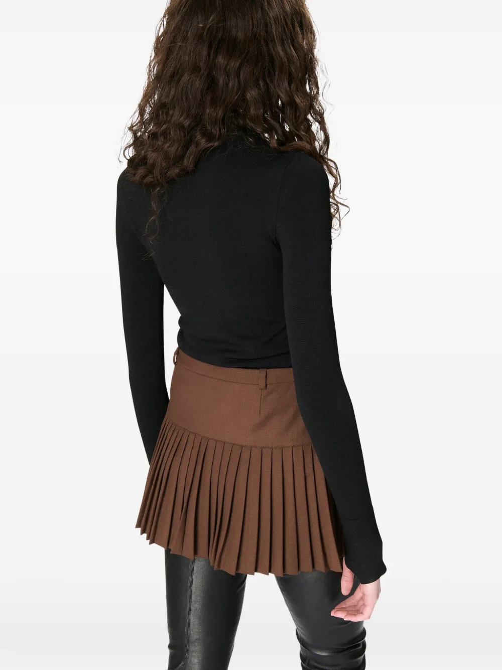 Marine Serre Mini-plooirok Bruin