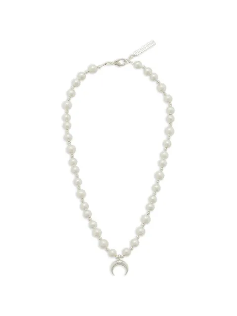 Marine Serre collar con dije de perla