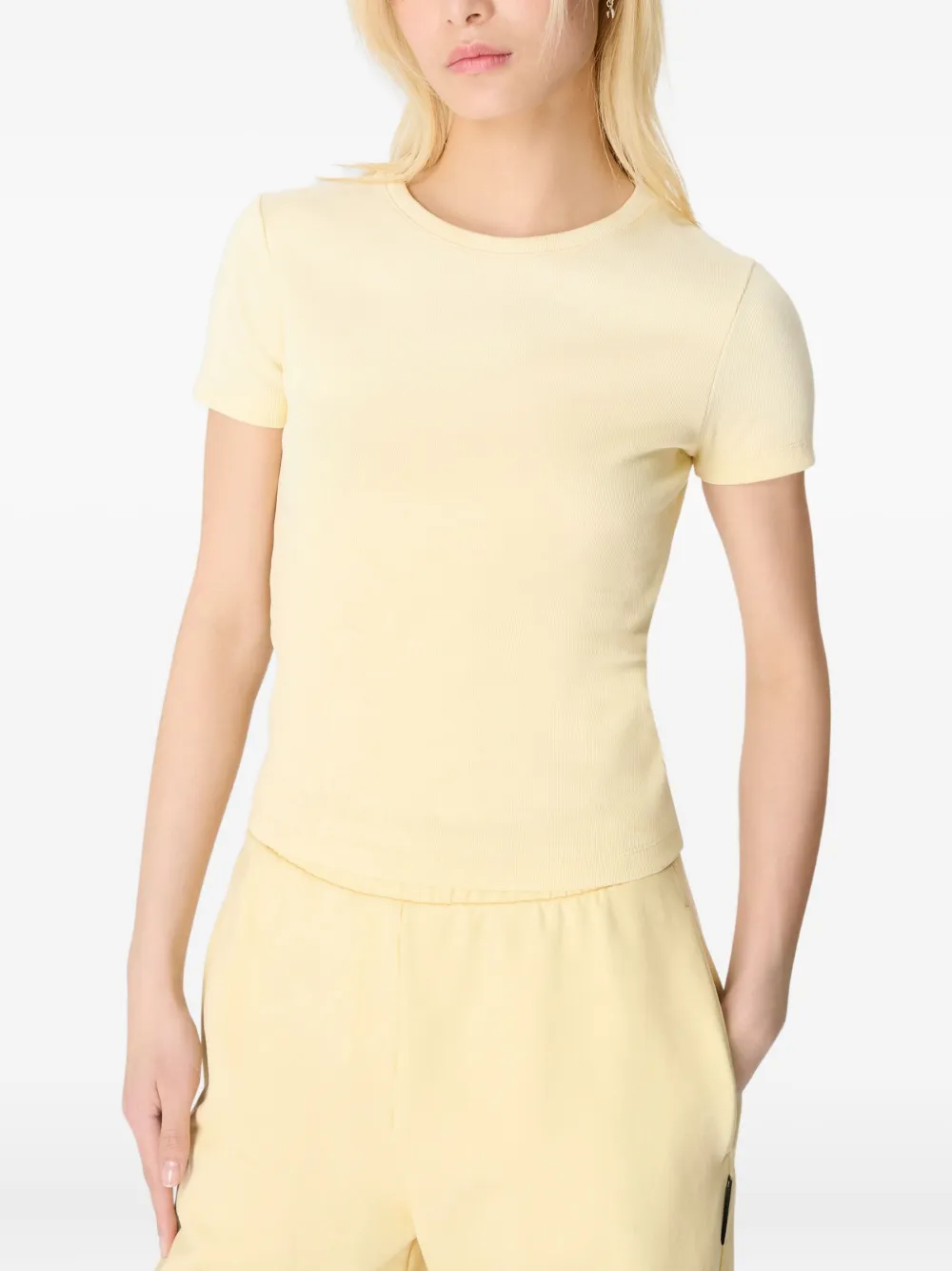 Marine Serre Moon T-shirt met vervaagd effect Geel