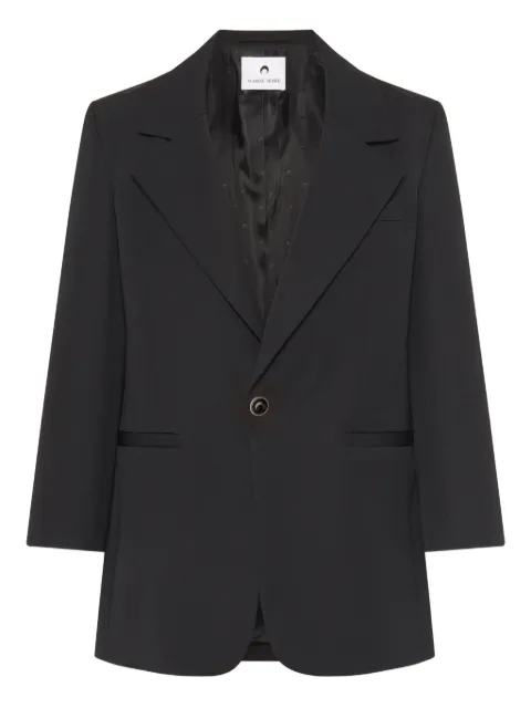 Marine Serre twill boxy blazer