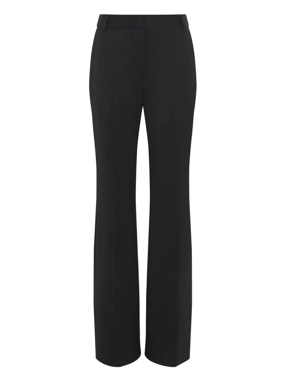 Marine Serre Virgin-wool Straight Trousers In Black