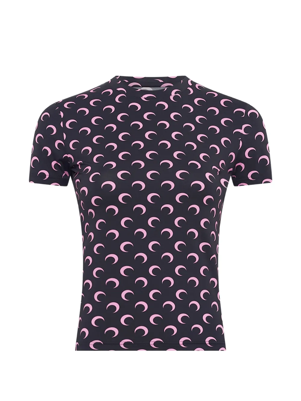 Marine Serre T-shirt met maanprint Zwart